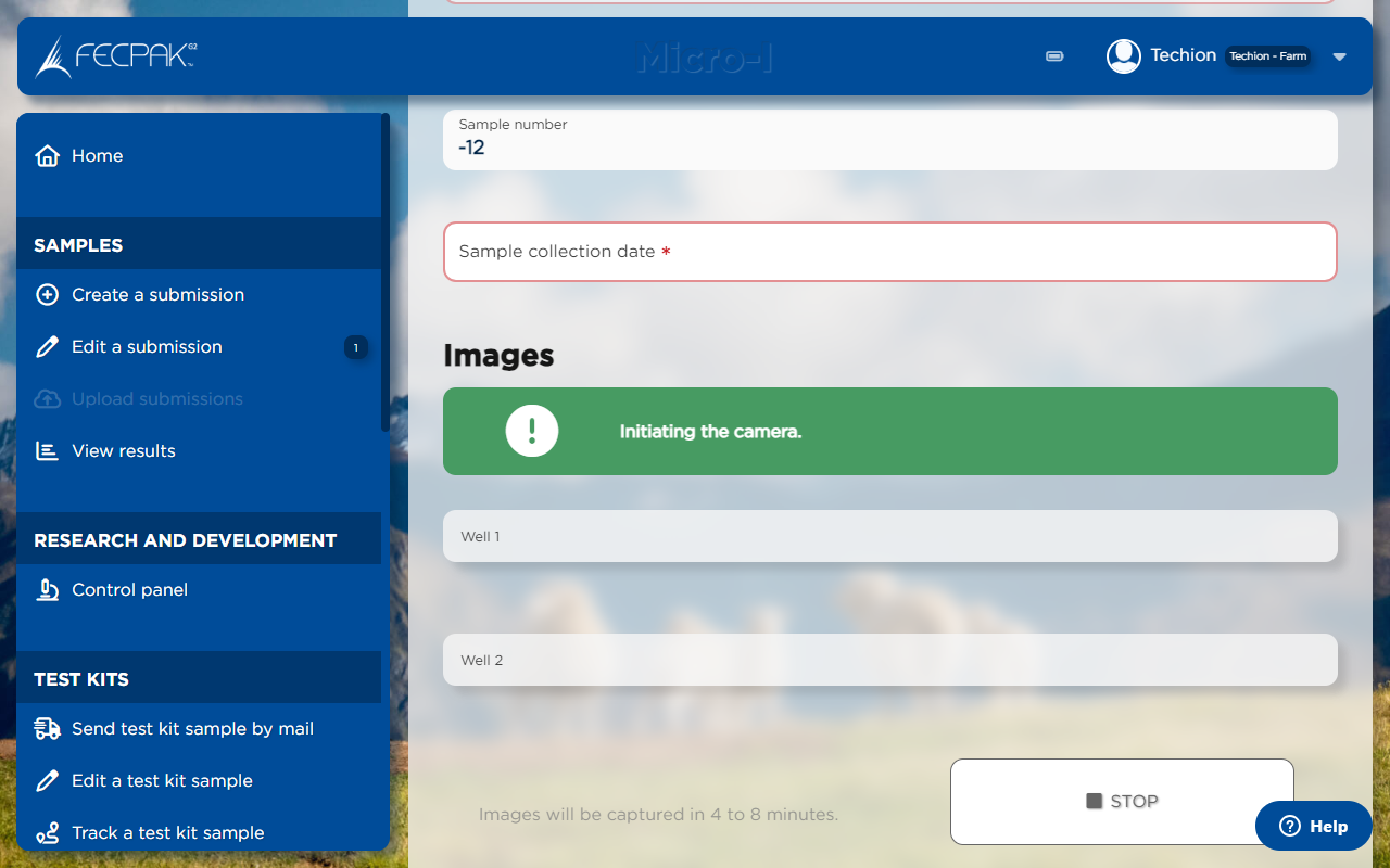 Does your sample's image capture status not proceed past 'Initiating
